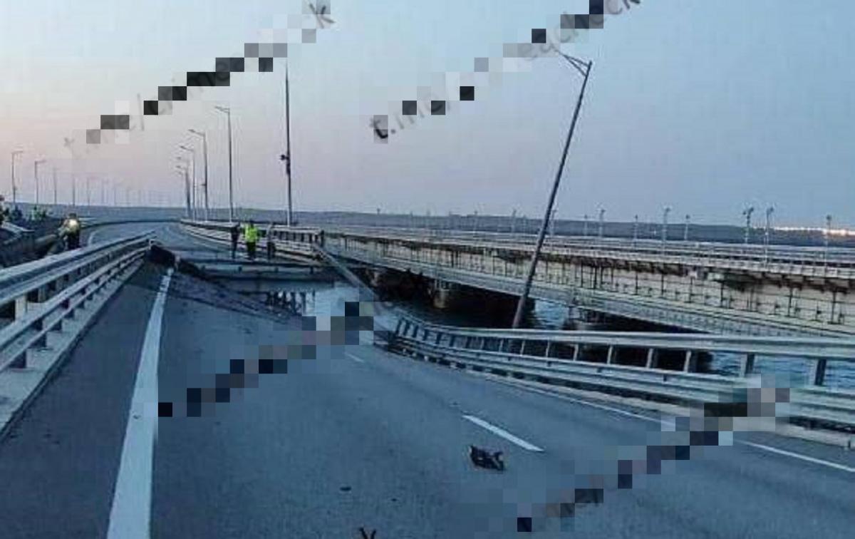 В Крыму "устал" мост / Telegram-канал оккупантов В Крыму "устал" мост / Telegram-канал оккупантов