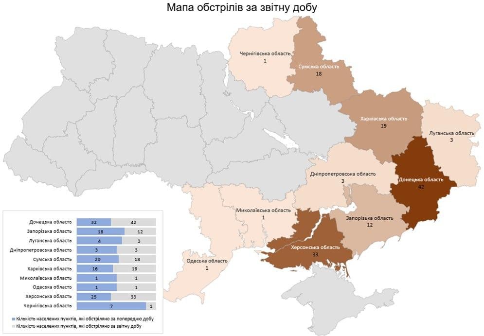 Через ворогів в Україні за добу загинули 10 мирних жителів / карта t.me/militarymediacenter Через ворогів в Україні за добу загинули 10 мирних жителів / карта t.me/militarymediacenter