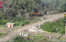 Склад боеприпасов оккупантов "засалютовал" от "прилета" ВСУ (видео)
