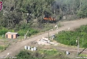 Склад боєприпасів окупантів засалютував від прильоту ЗСУ (відео)