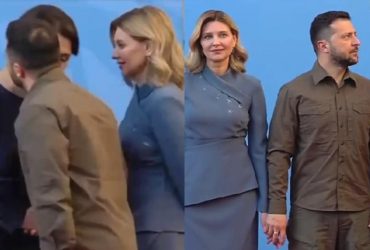 Зеленський поцілував першу леді Литви: реакція його дружини вбила (відео)