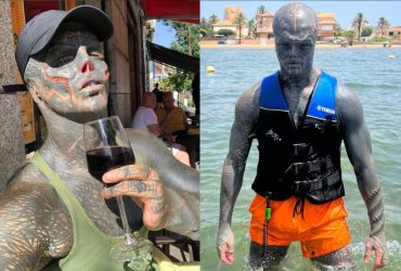 Весь у тату, відрізав вуха та ніс: чоловік перетворився на чорного інопланетянина