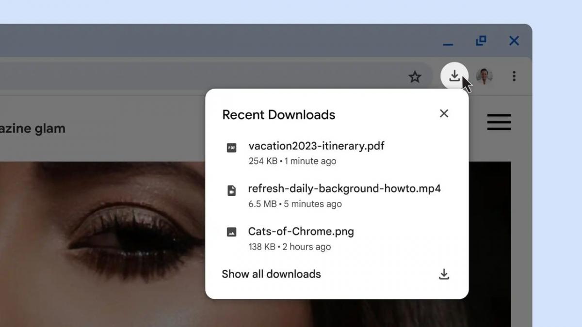 Chrome на ПК позбувся панелі завантажень на користь компактного інтерфейсу / фото Google Chrome на ПК позбувся панелі завантажень на користь компактного інтерфейсу / фото Google