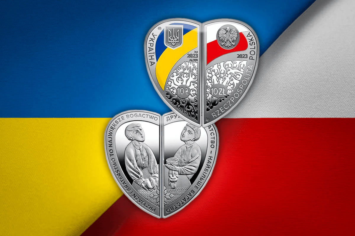 Украина и Польша выпустят совместную памятную монету / коллаж УНИАН