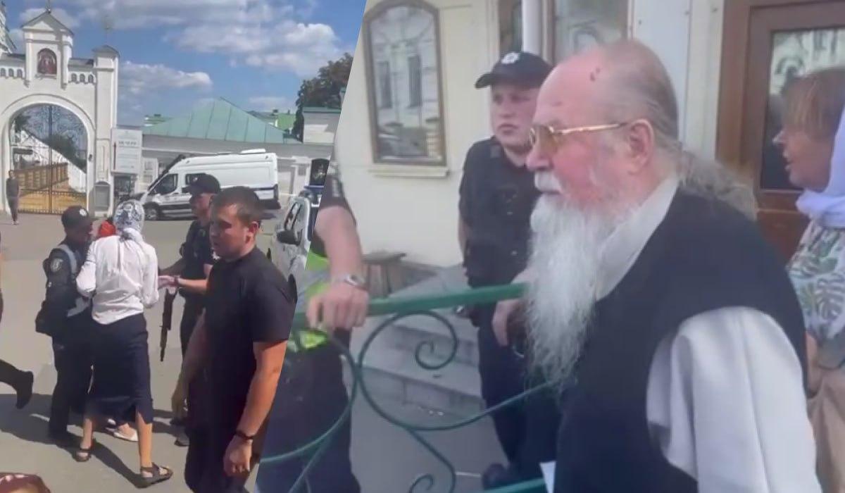 Біля Лаври віряни УПЦ МП влаштували сутички з правоохоронцями / колаж УНІАН Біля Лаври віряни УПЦ МП влаштували сутички з правоохоронцями / колаж УНІАН