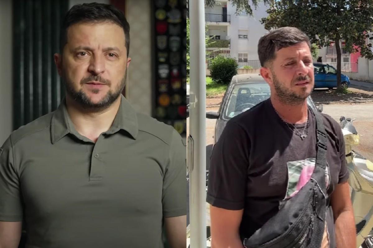 Пешериа невероятно похож на президента нашей страны Владимира Зеленского / коллаж УНИАН, скриншоты Пешериа невероятно похож на президента нашей страны Владимира Зеленского / коллаж УНИАН, скриншоты