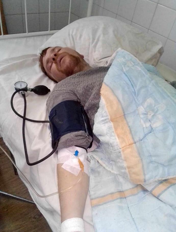 Борис Глушак после одного из приступов эмилепсии  / фото надане Павлом Поламарчуком