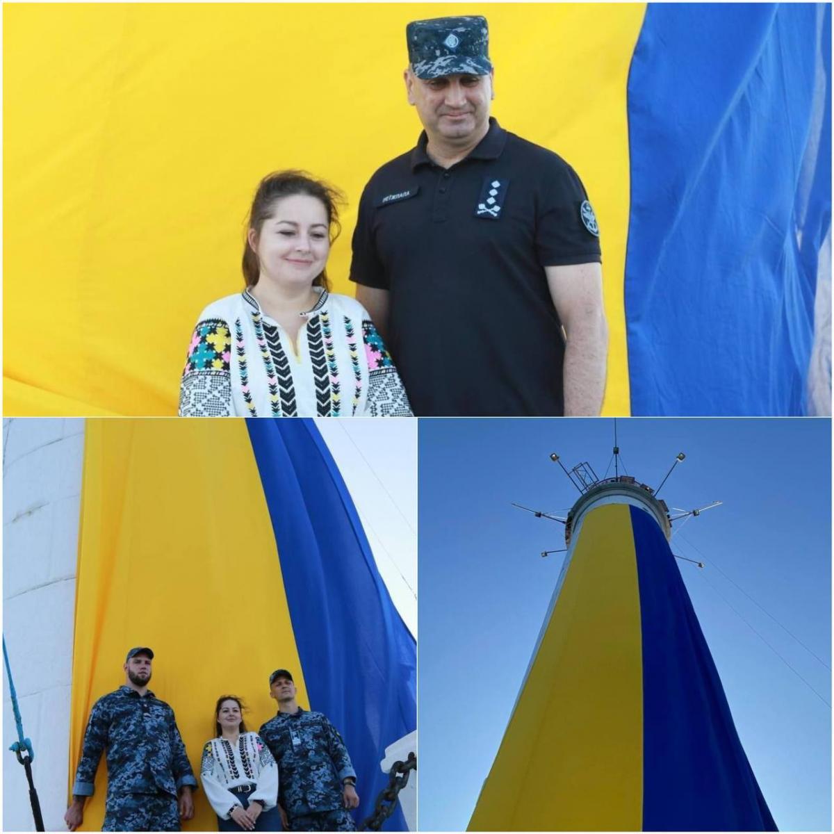 В Києві на День прапора підняли особливий стяг з 'частинкою героїзму' ЗСУ (фото, відео) В Києві на День прапора підняли особливий стяг з 'частинкою героїзму' ЗСУ (фото, відео)