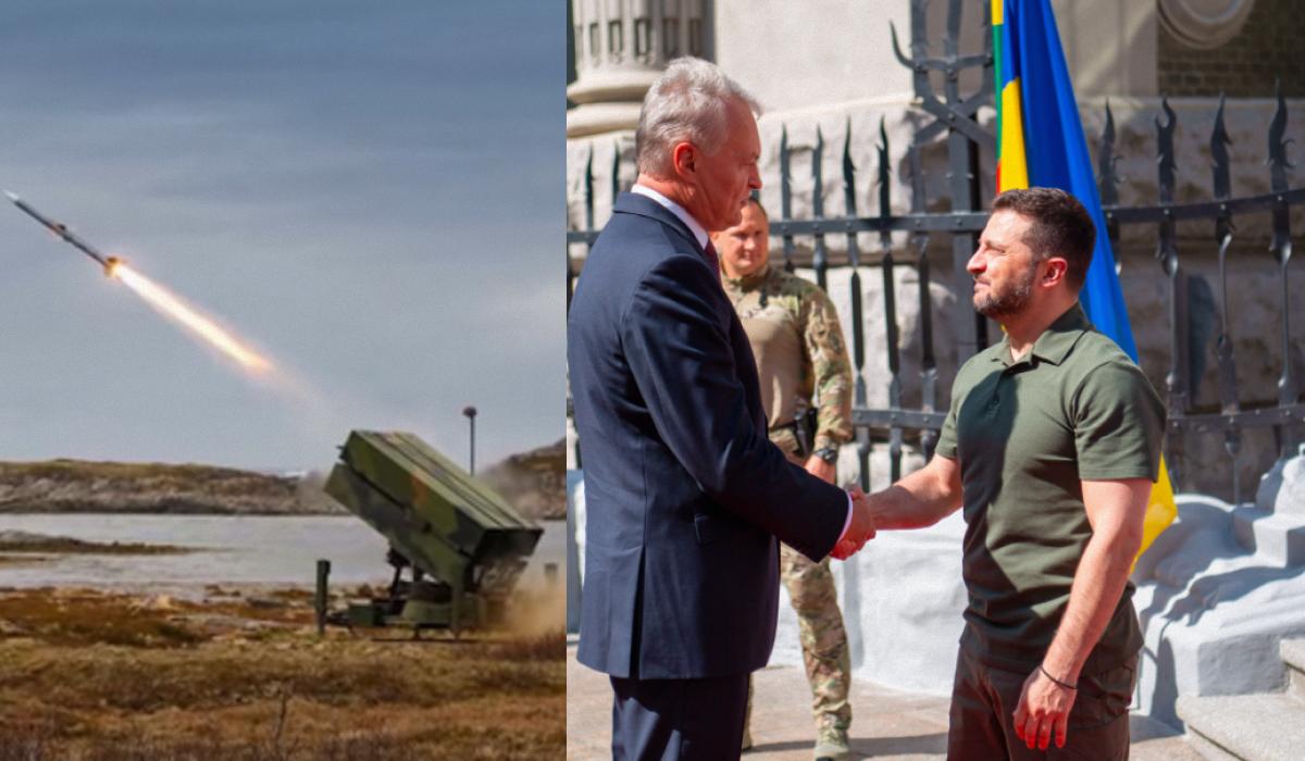 Науседа пообіцяв Україні ЗРК NASAMS вже наступного місяця / Колаж УНІАН, фото twitter.com/GitanasNauseda, скріншот Науседа пообіцяв Україні ЗРК NASAMS вже наступного місяця / Колаж УНІАН, фото twitter.com/GitanasNauseda, скріншот