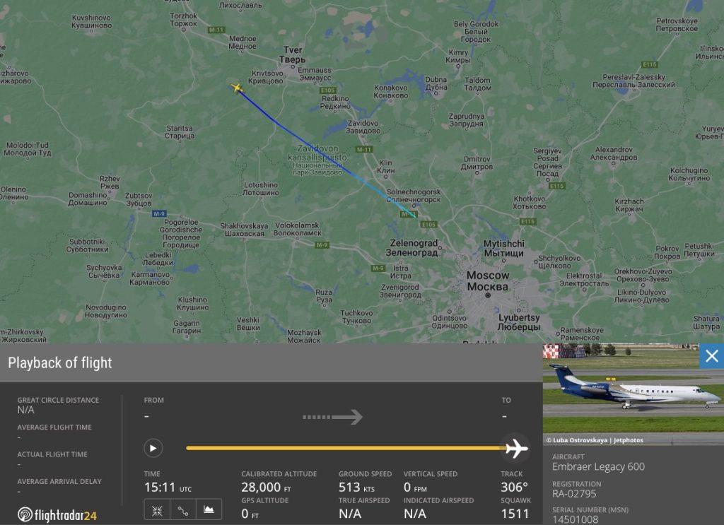 Данные FlightRadar24 позволяют получить некоторое представление о полете / скриншот flightradar24