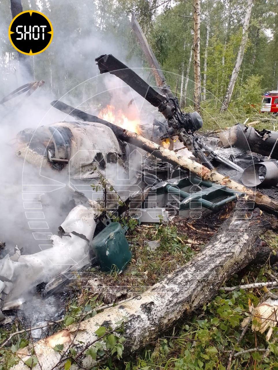 В Челябинской области РФ рухнул вертолет Ми-8 / фото t.me/shot_shot В Челябинской области РФ рухнул вертолет Ми-8 / фото t.me/shot_shot