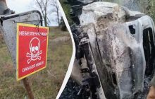 На Чернігівщині на міні підірвався легковий автомобіль, загинули двоє людей (фото)