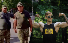 "Ти ганьбиш форму": у Полтаві фітнес-тренер облаяв військкомів та плюнув у ветерана війни (відео)