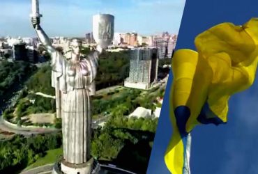 В Києві на День прапора підняли особливий стяг з частинкою героїзму ЗСУ (фото, відео)
