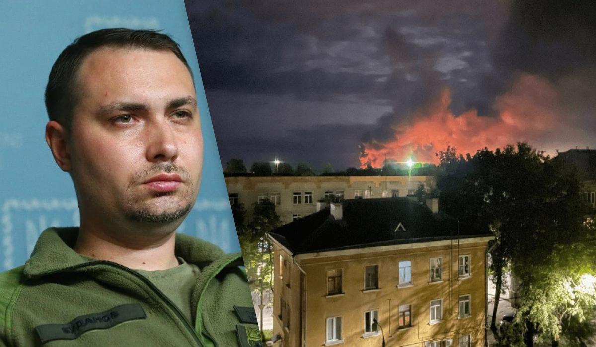За словами Буданова, удар по аеродрому в Пскові було завдано з території Росії / Колаж УНІАН, фото УНІАН, фото соцмережі За словами Буданова, удар по аеродрому в Пскові було завдано з території Росії / Колаж УНІАН, фото УНІАН, фото соцмережі