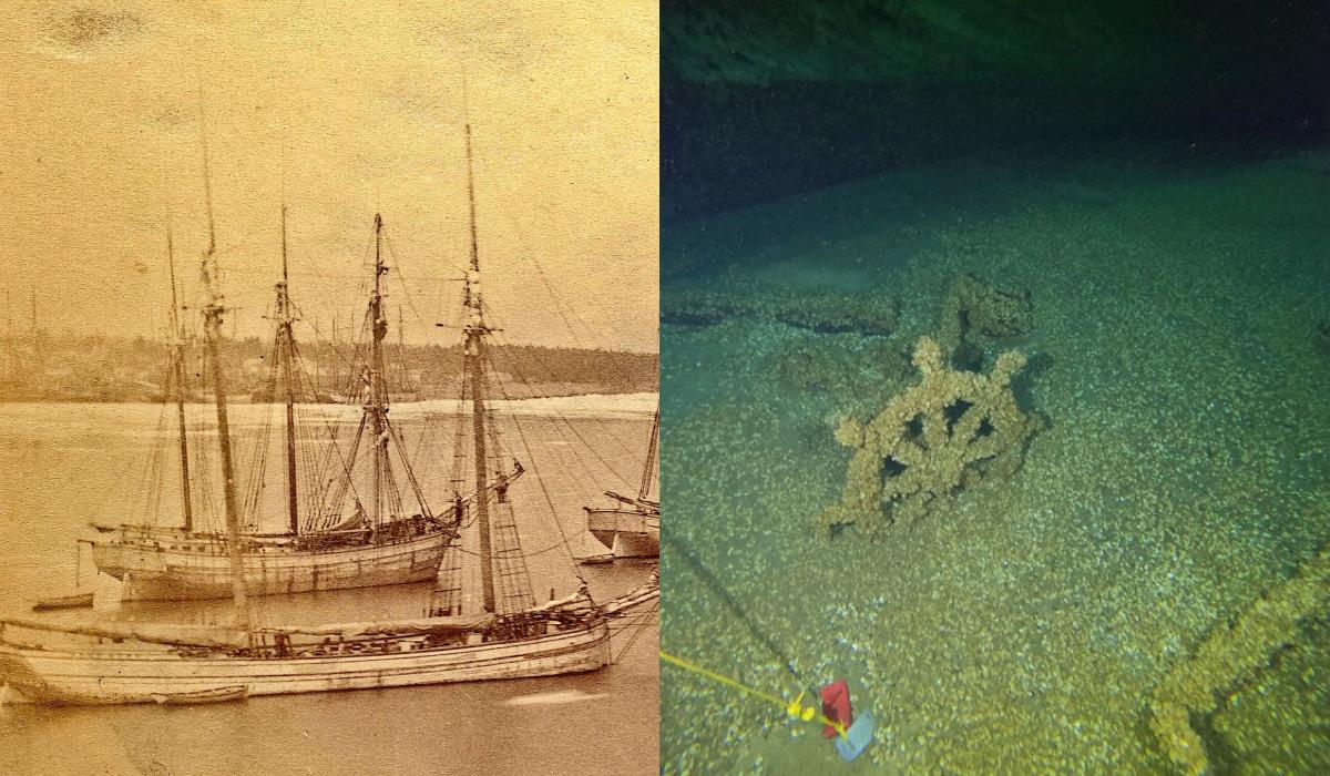 Корабль, пролежавший на дне озера 150 лет, назодится в почти идеальном состоянии / Коллаж УНИАН, фото Wisconsin Historical Society Корабль, пролежавший на дне озера 150 лет, назодится в почти идеальном состоянии / Коллаж УНИАН, фото Wisconsin Historical Society