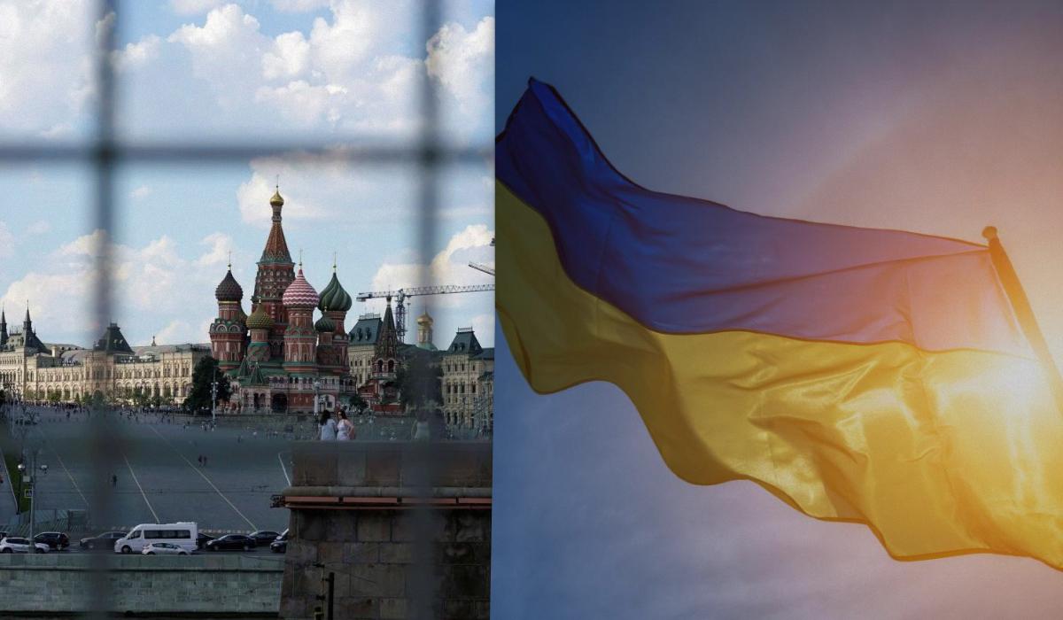 Девушка вышла на Красную площадь, обернувшись флагом Украины / Колаж УНИАН, фото REUTERS, фото ua.depositphotos.com Девушка вышла на Красную площадь, обернувшись флагом Украины / Колаж УНИАН, фото REUTERS, фото ua.depositphotos.com