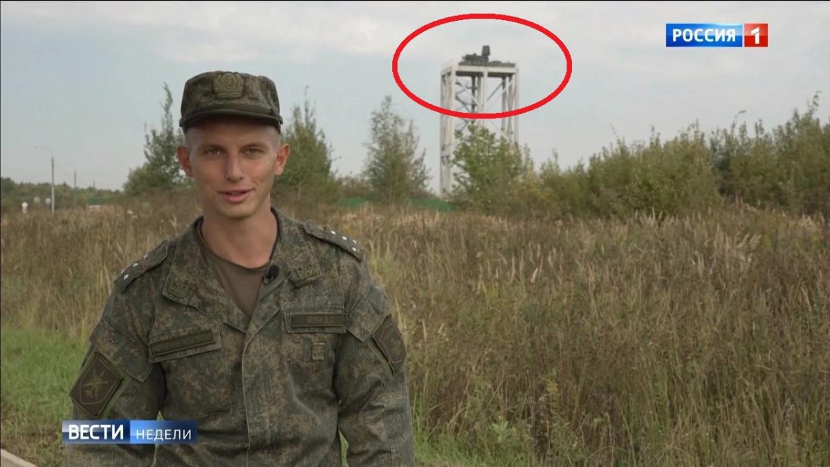 Вежа із ЗРК "Панцир-С1" на ній / скріншот Вежа із ЗРК "Панцир-С1" на ній / скріншот