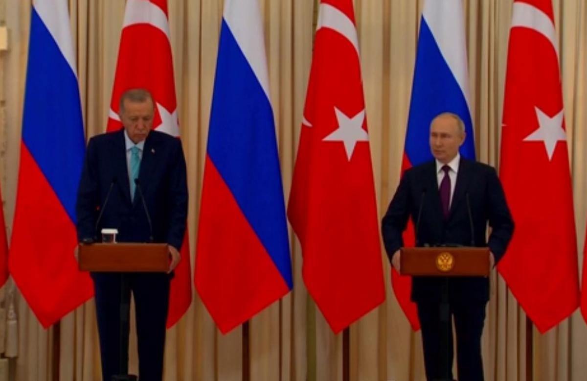 Росія буде готова реанімувати "зернову угоду", заявив Путін на зустрічі з Ердоганом / скріншот з відео