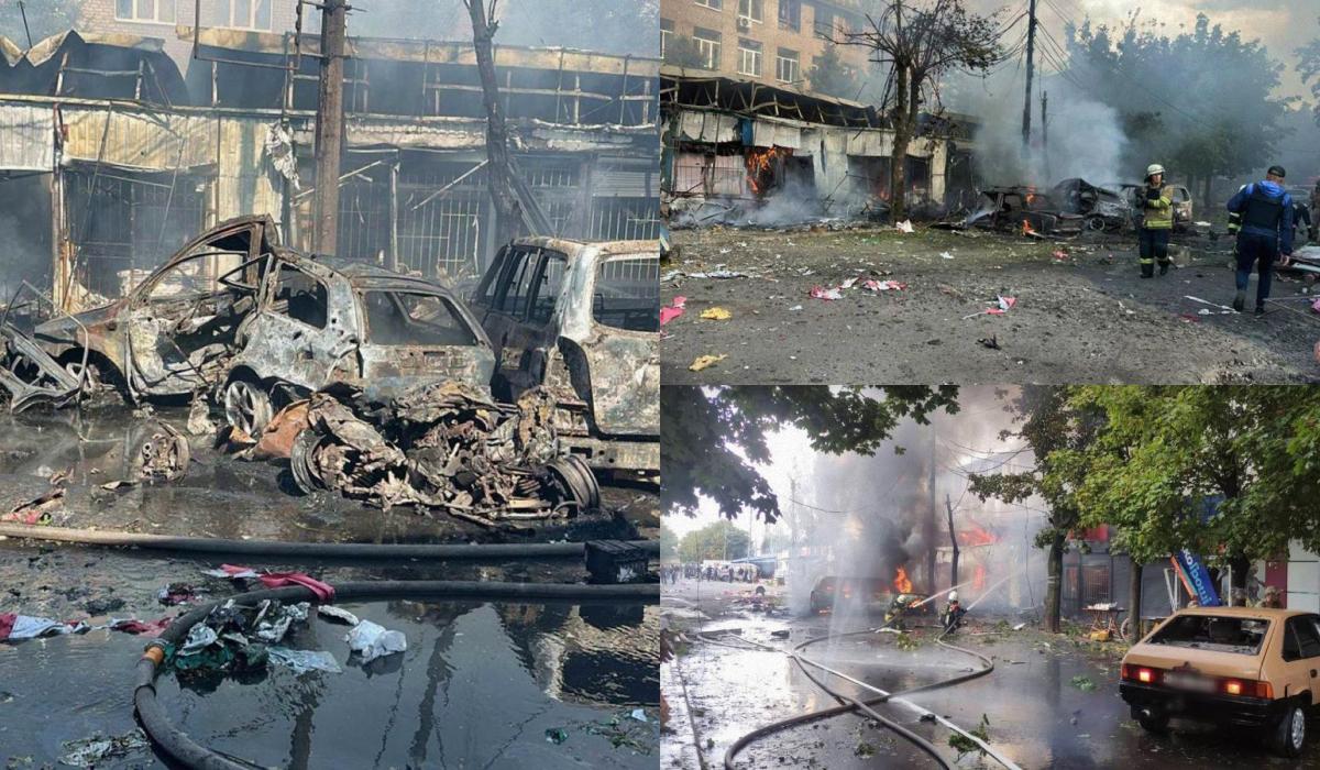 Россия ударила по Костинтиновке 6 сентября / коллаж УНИАН, фото t.me/pgo_gov_ua, t.me/Klymenko_MVS Россия ударила по Костинтиновке 6 сентября / коллаж УНИАН, фото t.me/pgo_gov_ua, t.me/Klymenko_MVS
