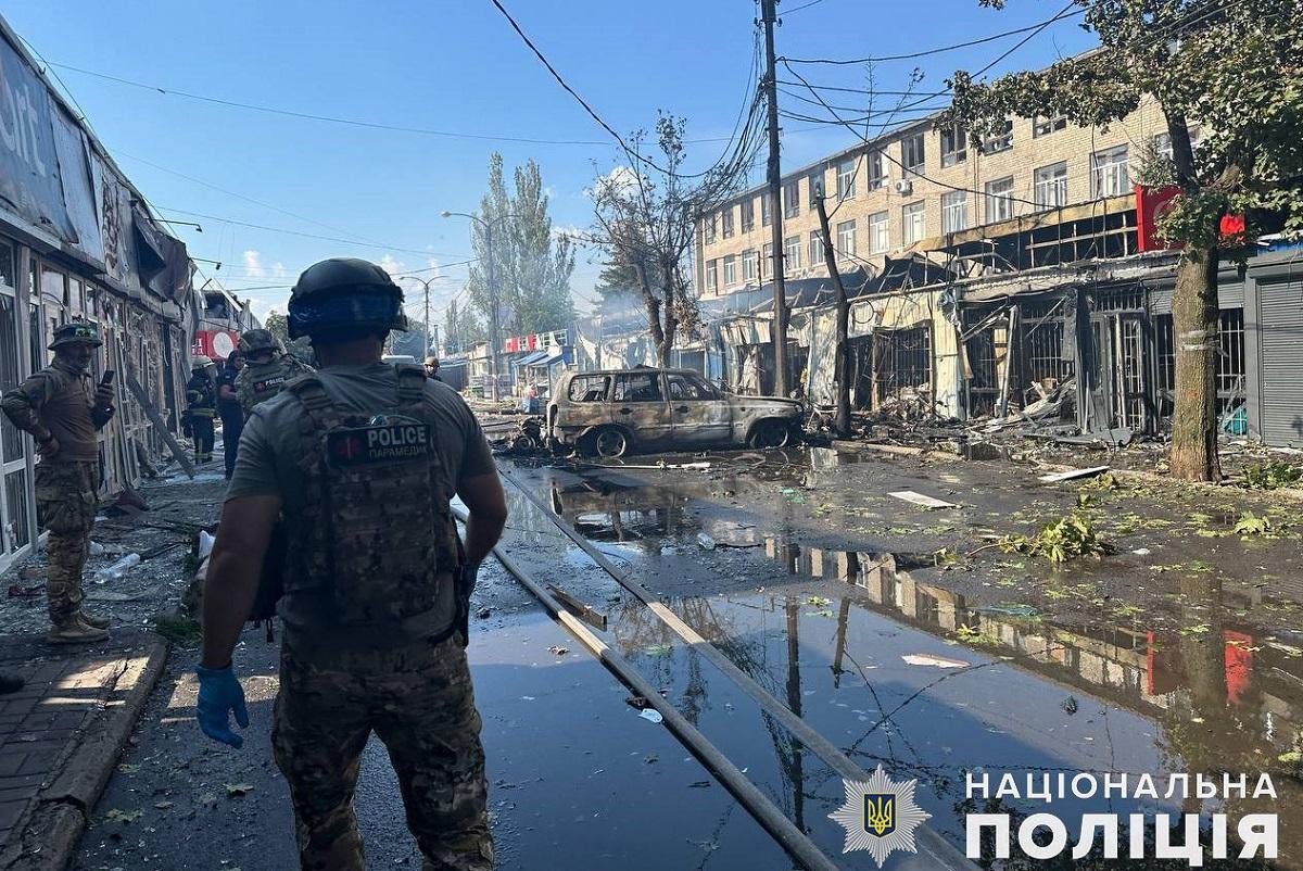 Окупанти вдарили по Костянтинівці / фото Нацполіція Окупанти вдарили по Костянтинівці / фото Нацполіція