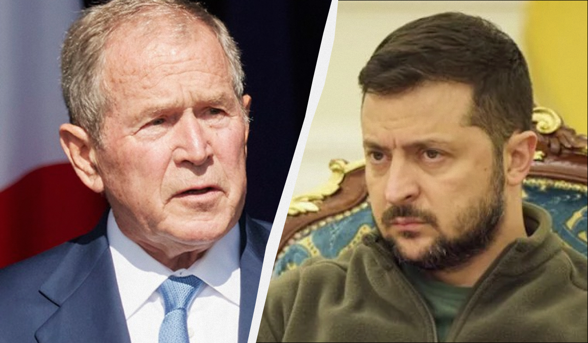 Буш увидел техасца в Зеленском / коллаж УНИАН, фото president.gov.ua, wikipedia.org Буш увидел техасца в Зеленском / коллаж УНИАН, фото president.gov.ua, wikipedia.org
