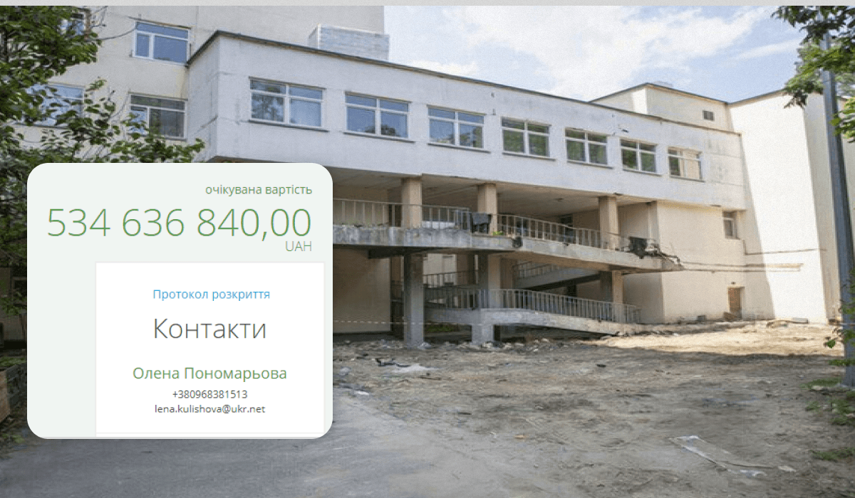 Київський міський клінічний госпіталь ветеранів війни оголосив мегатендер / колаж УНІАН, фото КМДА, скріншот