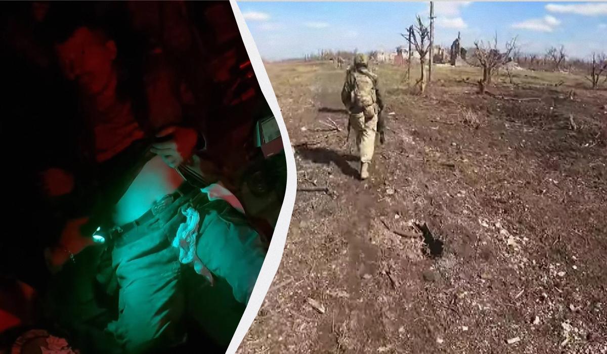 Українські бйці взяли у полон розвідника з батальону "Ахмат" / колаж УНІАН, скріншот з відео Українські бйці взяли у полон розвідника з батальону "Ахмат" / колаж УНІАН, скріншот з відео