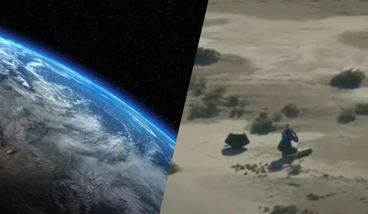 На Землю вернулся зонд NASA OSIRIS-REx с образцами астероида Бенну / коллаж УНИАН, ua.depositphotos.com, скриншот На Землю вернулся зонд NASA OSIRIS-REx с образцами астероида Бенну / коллаж УНИАН, ua.depositphotos.com, скриншот