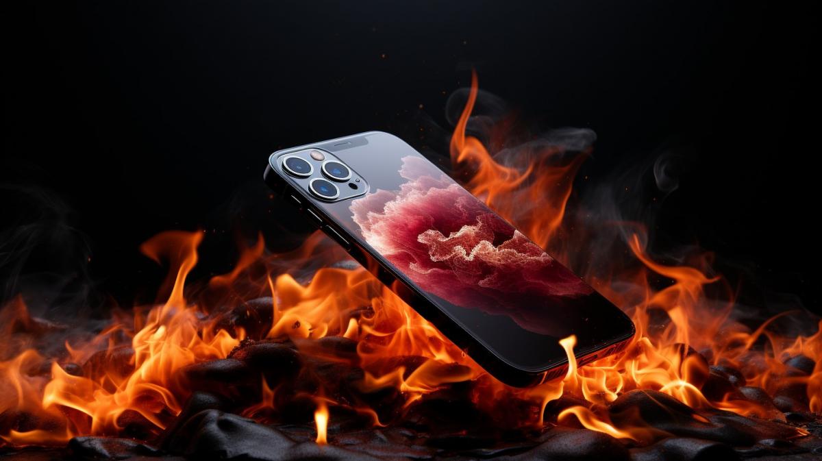 Покупатели новых титановых iPhone 15 пожаловались на сильный перегрев / Источник: Midjourney Покупатели новых титановых iPhone 15 пожаловались на сильный перегрев / Источник: Midjourney
