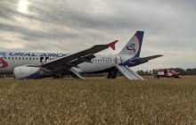 В России "Аэробус" с пассажирами экстренно сел на пшеничное поле (видео)