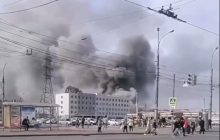 В Самаре мощно пылает подшипниковый завод (видео)