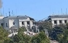 Атака на штаб ЧФ Росії у Криму: з'явились кадри розгромленої будівлі (фото, відео)