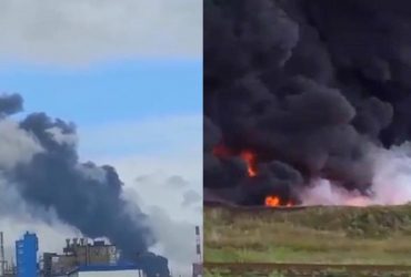 У Росії спалахнула масштабна пожежа на бітумному заводі