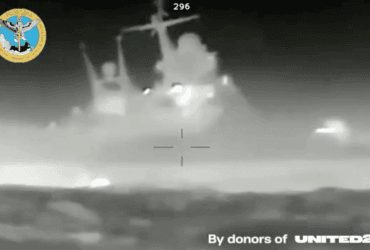 Появилось видео работы морского дрона по кораблям РФ: СМИ выяснили, какими были цели
