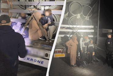 Кілька діб без їжі та води: прикордонники знайшли у вантажівці родину нелегалів з дітьми