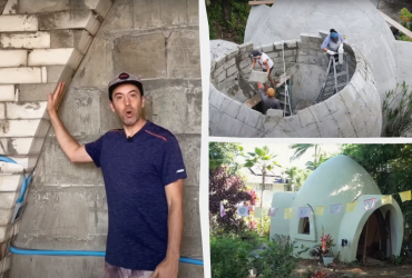 Мужчина строит крошечные купольные дома из средства для мытья посуды: они могут выдержать землетрясения