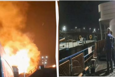 У Румунії очевидці зняли момент удару російських дронів по Україні (відео)