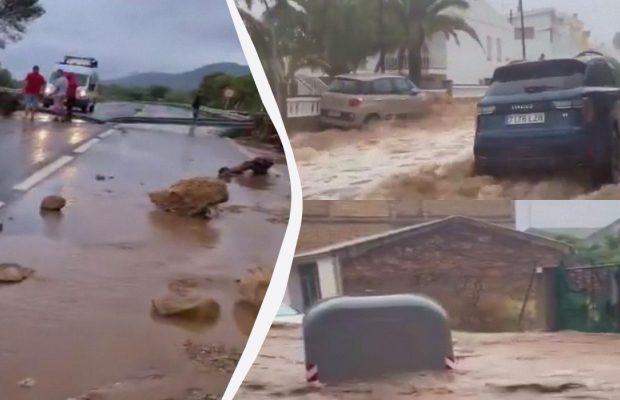 Испанию затопили проливные дожди, людей просят не выходить на улицу (видео)