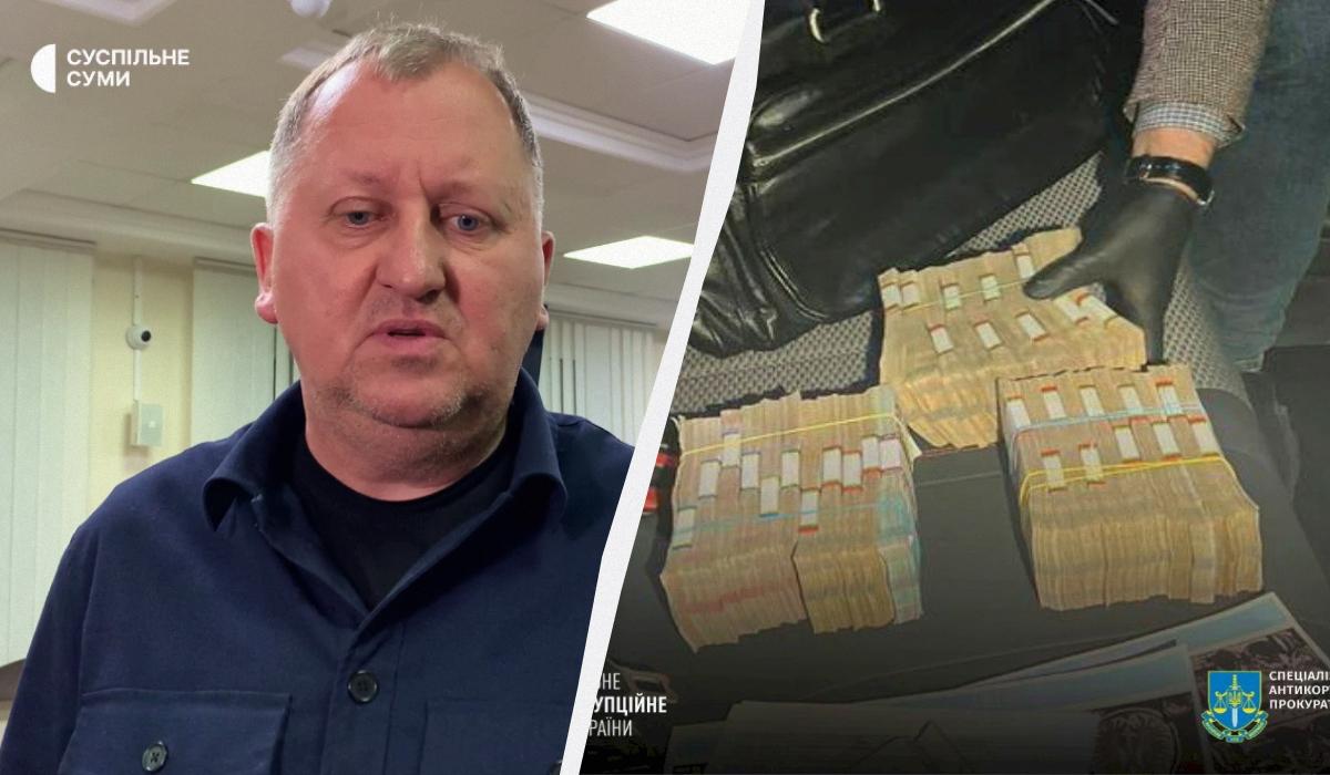 2 октября Лысенко вместе с сообщником разоблачили на получении взятки / коллаж УНИАН, фото НАБУ, скриншот