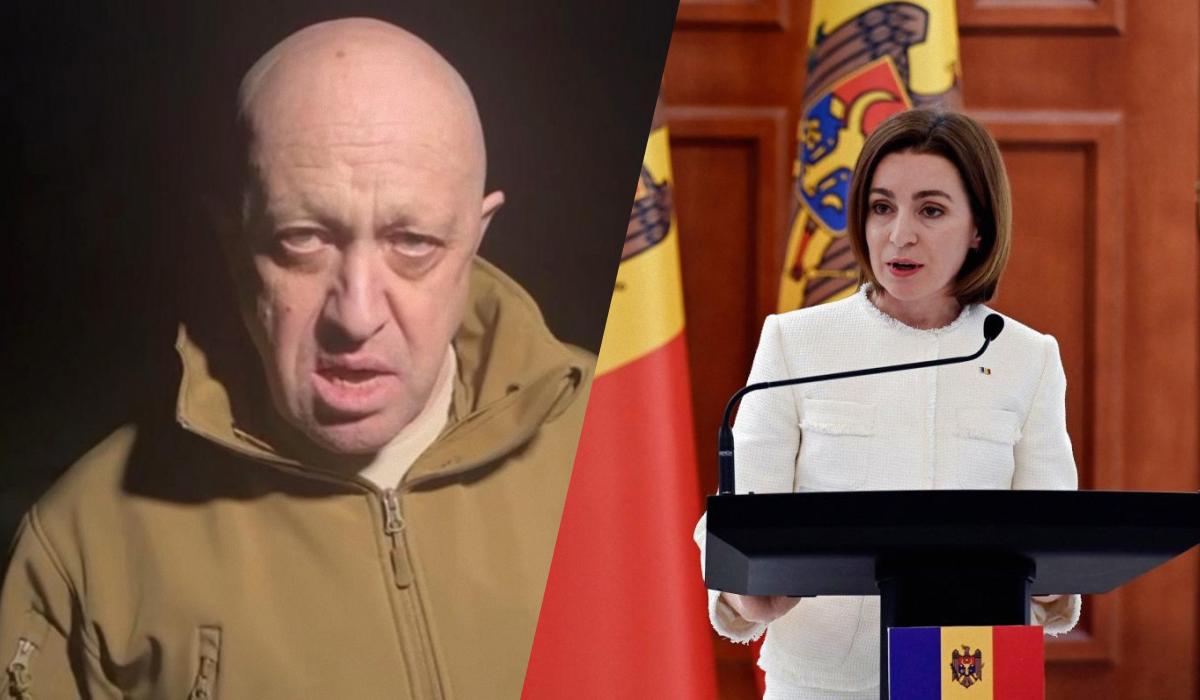 / Санду заявила, що Пригожин планував переворот у Молдові / Колаж УНІАН, фото REUTERS, кадр з відео