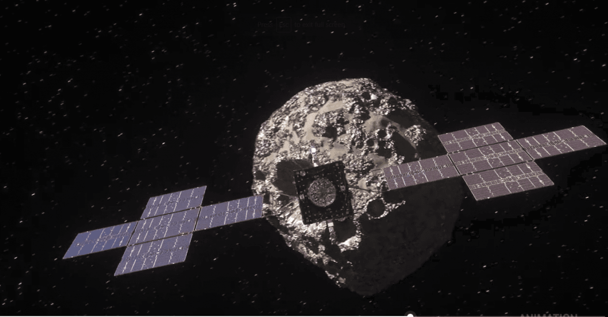NASA отправит миссию к ранее неизученному астероиду Психея/ скриншот из видео, NASA NASA отправит миссию к ранее неизученному астероиду Психея/ скриншот из видео, NASA