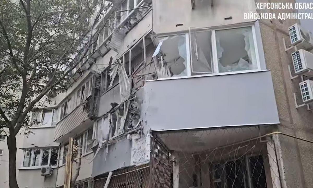 Российская армия наносит удары по Херсонщине / скриншот с видео Российская армия наносит удары по Херсонщине / скриншот с видео