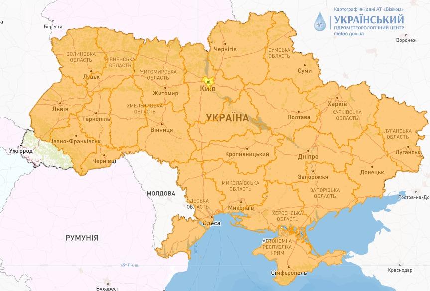 Майже по всій Україні найближчої ночі будуть заморозки / фото Укргідрометцентр Майже по всій Україні найближчої ночі будуть заморозки / фото Укргідрометцентр