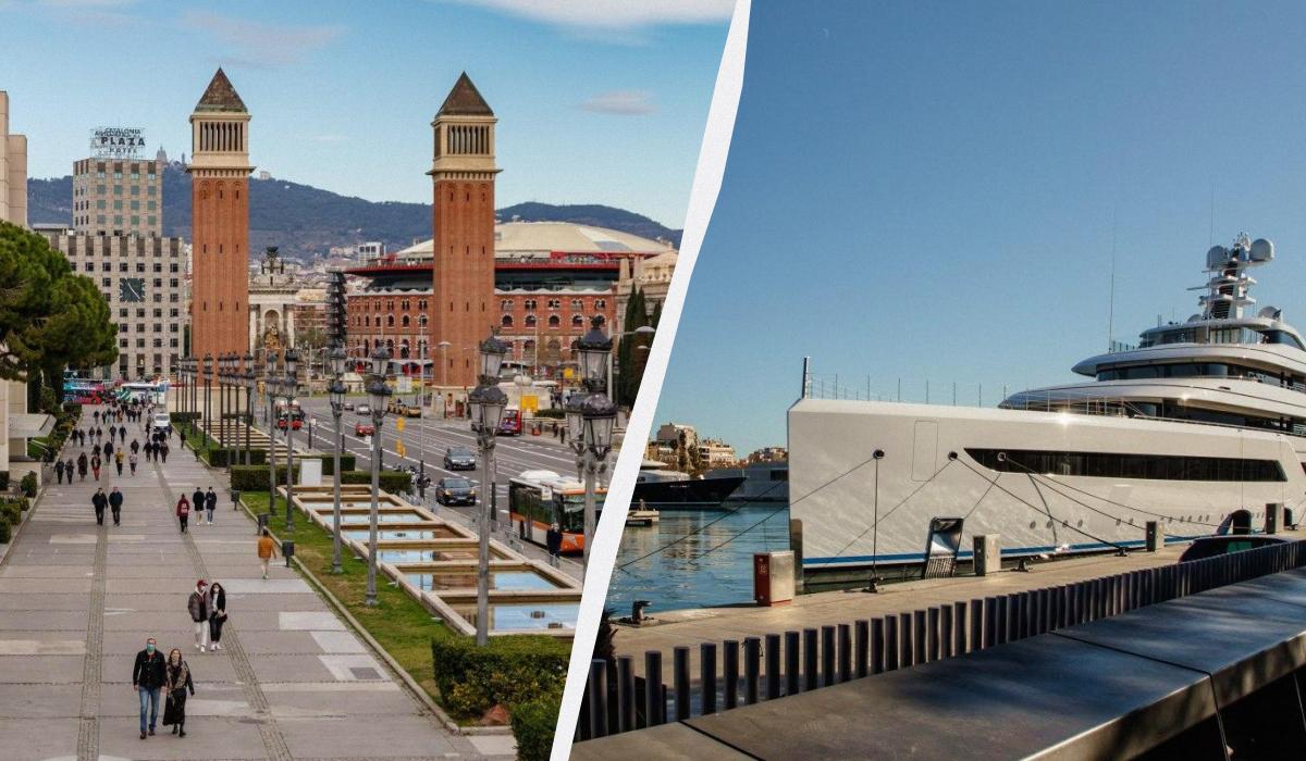 Уже с 22 октября круизные лайнеры не смогут заходить в центр Барселоны / коллаж и фото УНИАН (Янош Немеш)