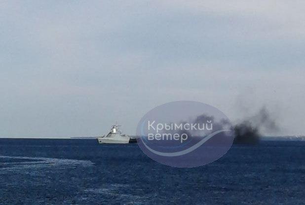 Возле Севастополя взорвался корабль РФ / Крымский ветер Возле Севастополя взорвался корабль РФ / Крымский ветер