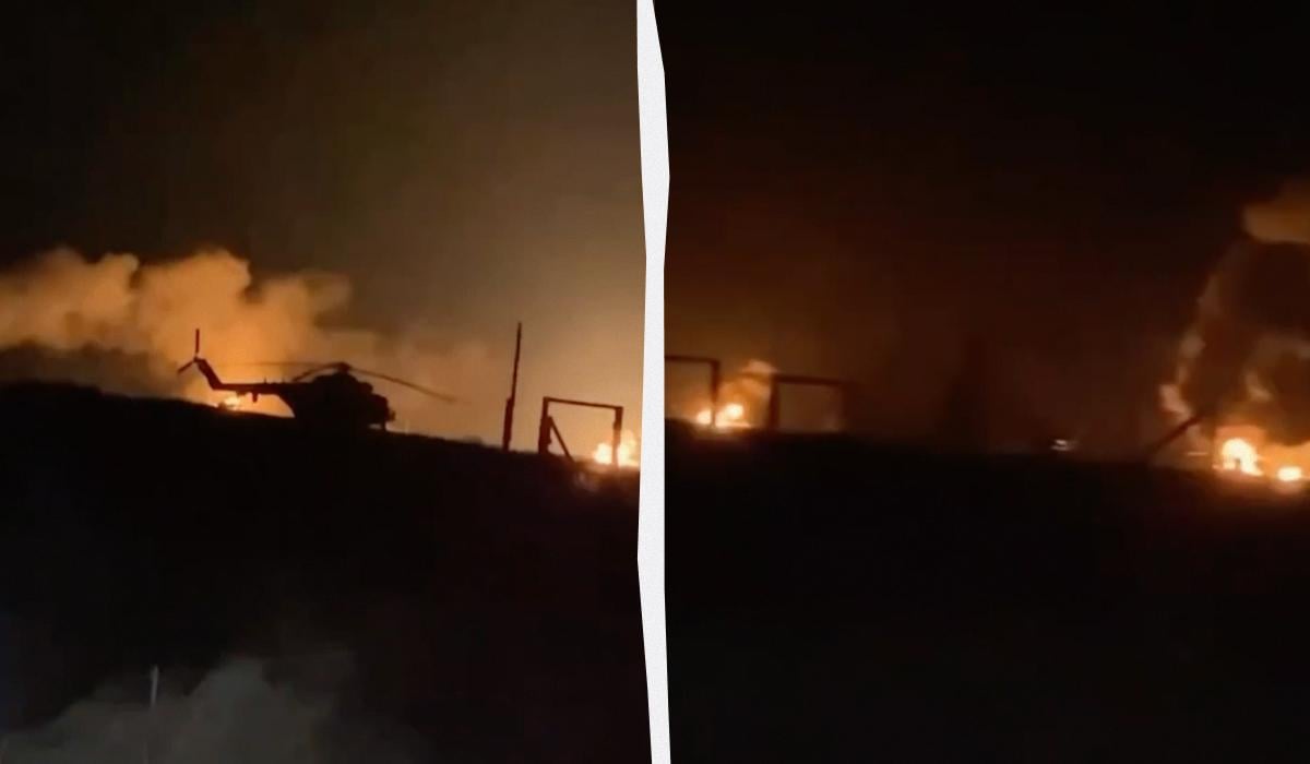 Заместитель председателя Бердянского райсовета прокомментировал взрывы на аэродроме / коллаж УНИАН, скриншот с видео Заместитель председателя Бердянского райсовета прокомментировал взрывы на аэродроме / коллаж УНИАН, скриншот с видео