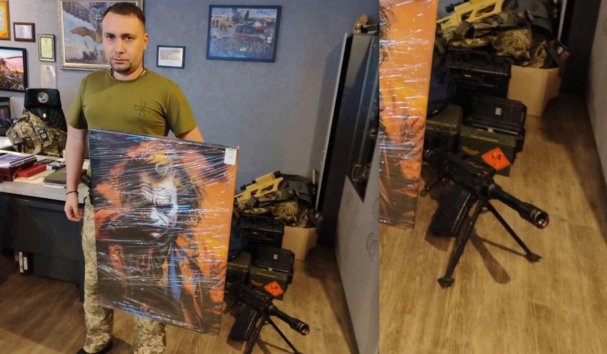 РГ-1 "Поршень" заметили в кабинете председателя ГУР МО / коллаж УНИАН, фото t.me/joker_ukr