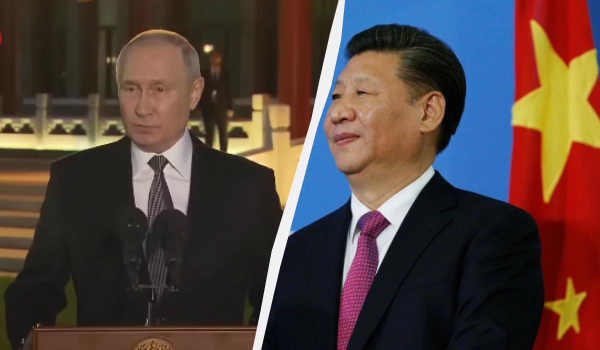 "Дублер" Володимира Путіна зустрічався з лідером Китаю Сі Цзіньпіном, дізналися журналісти / колаж УНІАН зі скріншоту і фото REUTERS