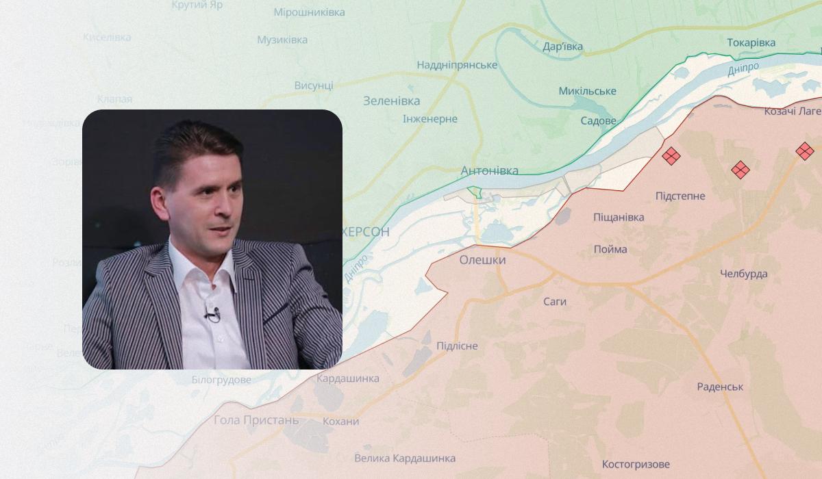 Коваленко оцінив ситуацію на Херсонщині / колаж УНІАН, фото Олександра Коваленка, DeepState Коваленко оцінив ситуацію на Херсонщині / колаж УНІАН, фото Олександра Коваленка, DeepState